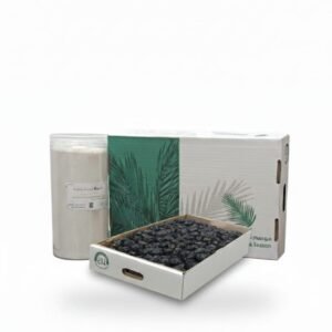 صندوق عجوة 3 كيلو مع عبوة تلبينة نبوية 1 كيلو